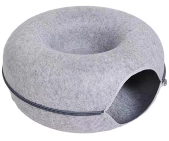 Лежак для животных ECarla Donut KOT02SZ (Light Grey)