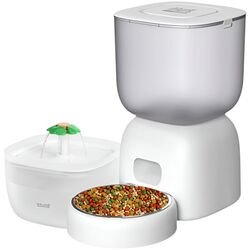 Набор дозатор пищи + питьевой фонтанчик iHunt Smart Pet Care Pack (White)