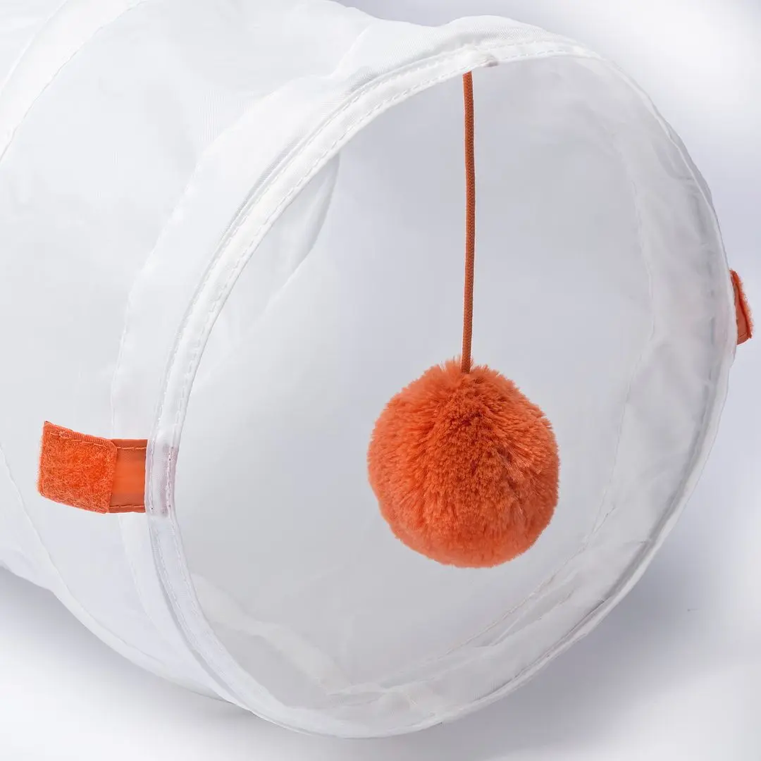 Tunel de joaca pentru pisici Ikea Utsadd (Alb/Portocaliu)