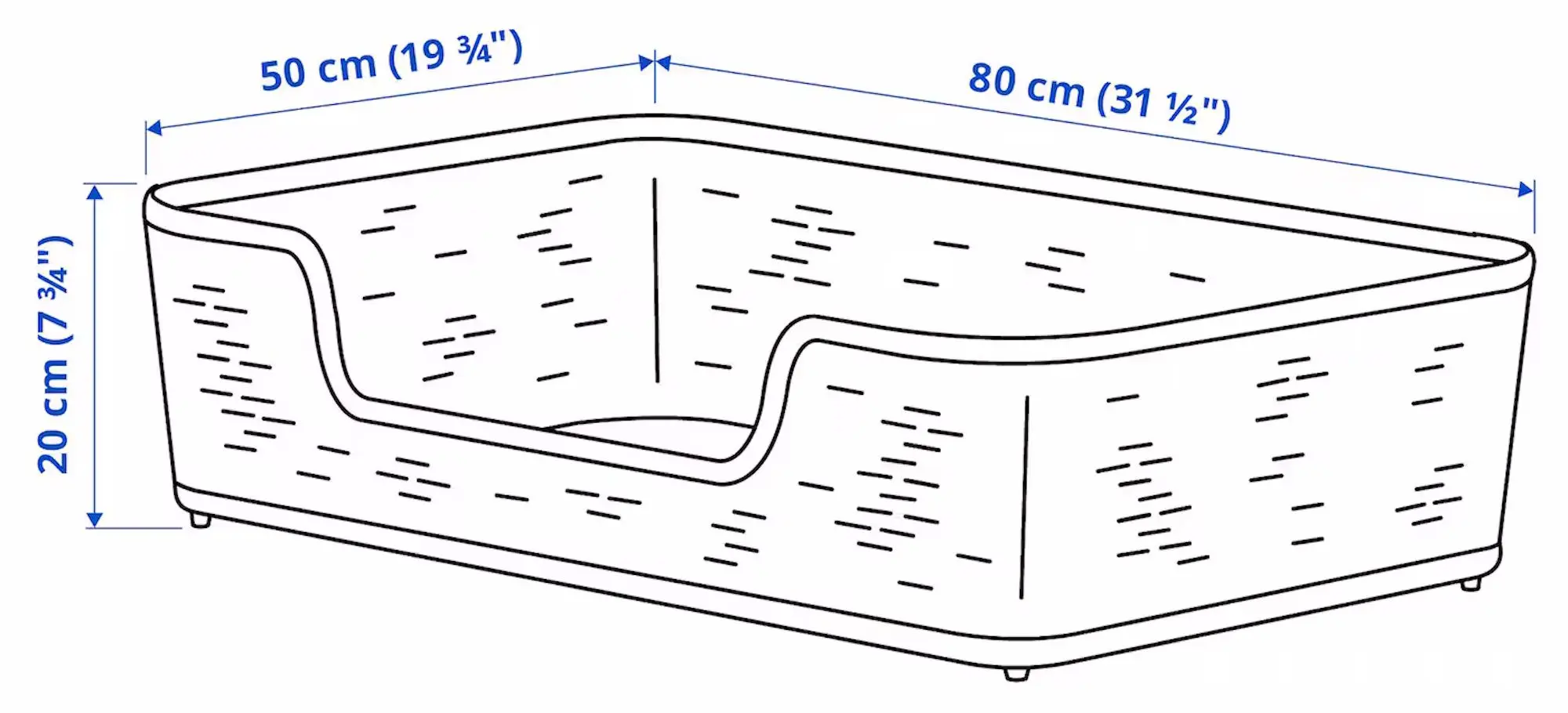 Лежак для животных Ikea Utsadd 80x50x20 (Ротанг)
