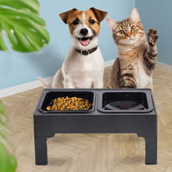 Bol dublu pentru animale Jumi CD-321144 (Black) Thumb