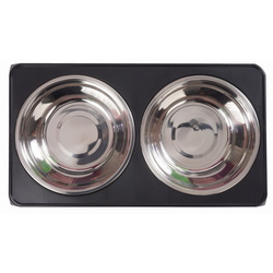 Bol dublu pentru animale Jumi CD-321151 (Grey) Thumb