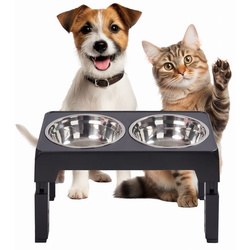 Bol dublu pentru animale Jumi CD-321151 (Grey) Thumb