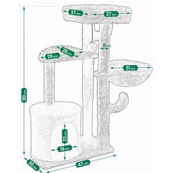 Ansamblu de joaca pentru pisici Jumi CD-264946 (Green/Orange) Thumb