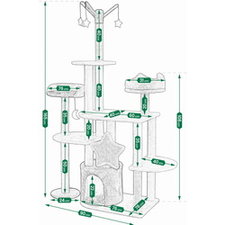 Ansamblu de joaca pentru pisici Jumi CD-320437 (Beige) Thumb