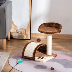 Ansamblu de joaca pentru pisici PawHut D30-034 (Brown) Thumb