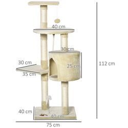 Игровой комплекс для кошек PawHut D30-035 (Beige) Thumb