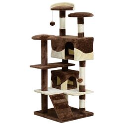 Игровой комплекс для кошек PawHut D30-091CF (Brown/White)