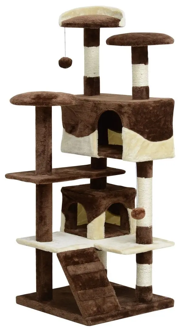 Игровой комплекс для кошек PawHut D30-091CF (Brown/White)