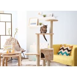 Ansamblu de joaca pentru pisici PawHut D30-167 (Beige) Thumb