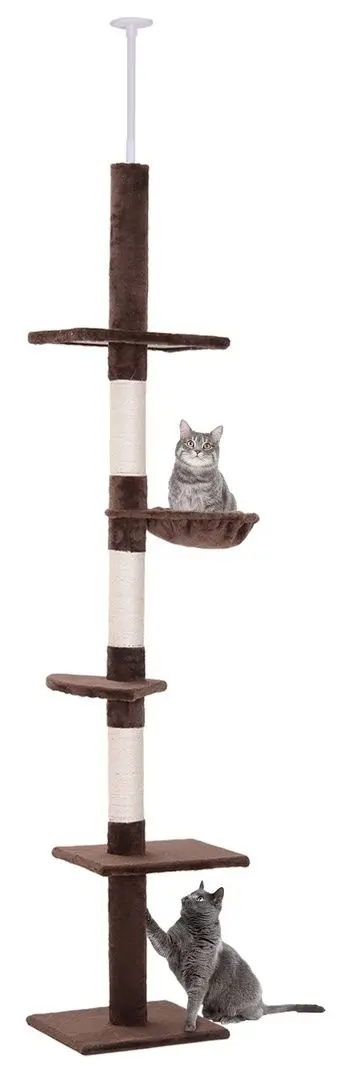 Ansamblu de joaca pentru pisici PawHut D30-209BN (Brown/White)