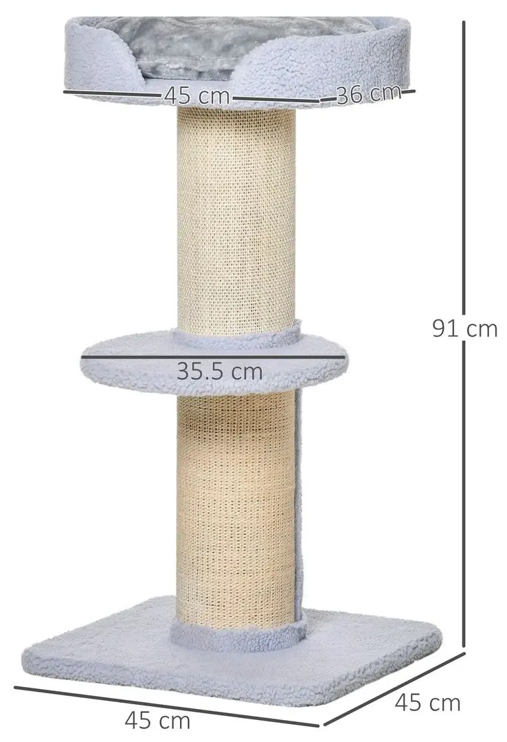 Ansamblu de joaca pentru pisici PawHut D30-269LB (Light Blue)