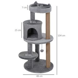 Ansamblu de joaca pentru pisici PawHut D30-274GY (Grey) Thumb