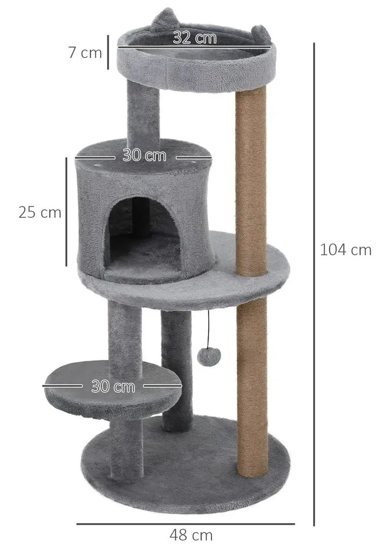 Ansamblu de joaca pentru pisici PawHut D30-274GY (Grey)