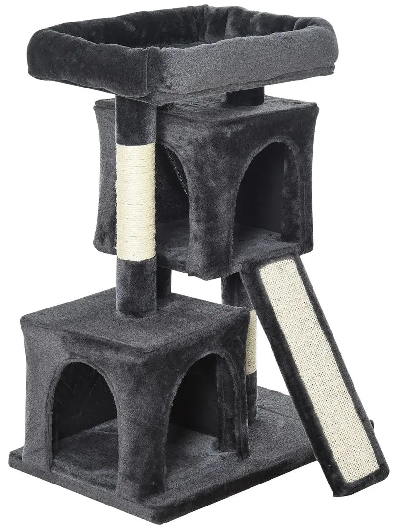 Ansamblu de joaca pentru pisici PawHut D30-286CG (Black) - 2