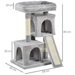 Ansamblu de joaca pentru pisici PawHut D30-286GY (Grey) Thumb