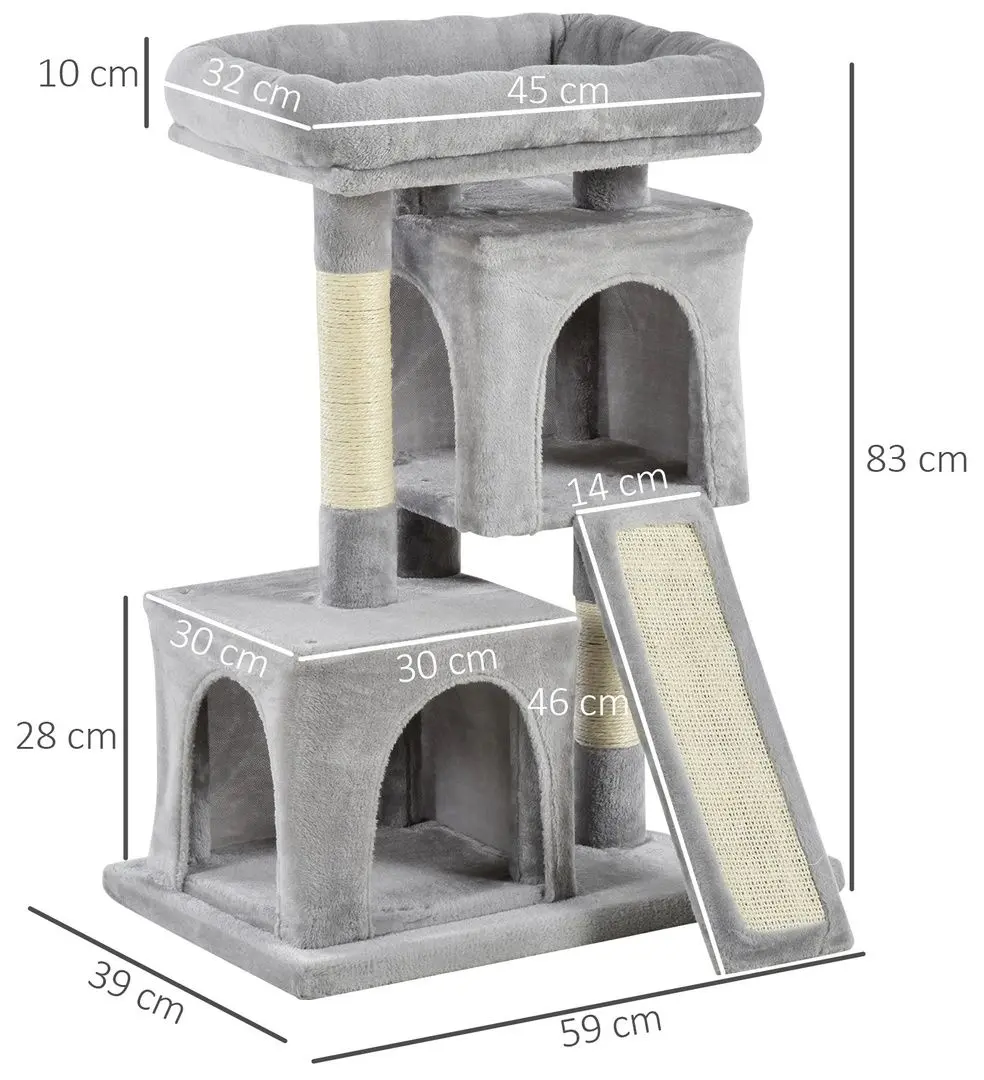 Ansamblu de joaca pentru pisici PawHut D30-286GY (Grey)