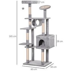 Игровой комплекс для кошек PawHut D30-350 (Light Grey/Beige) Thumb