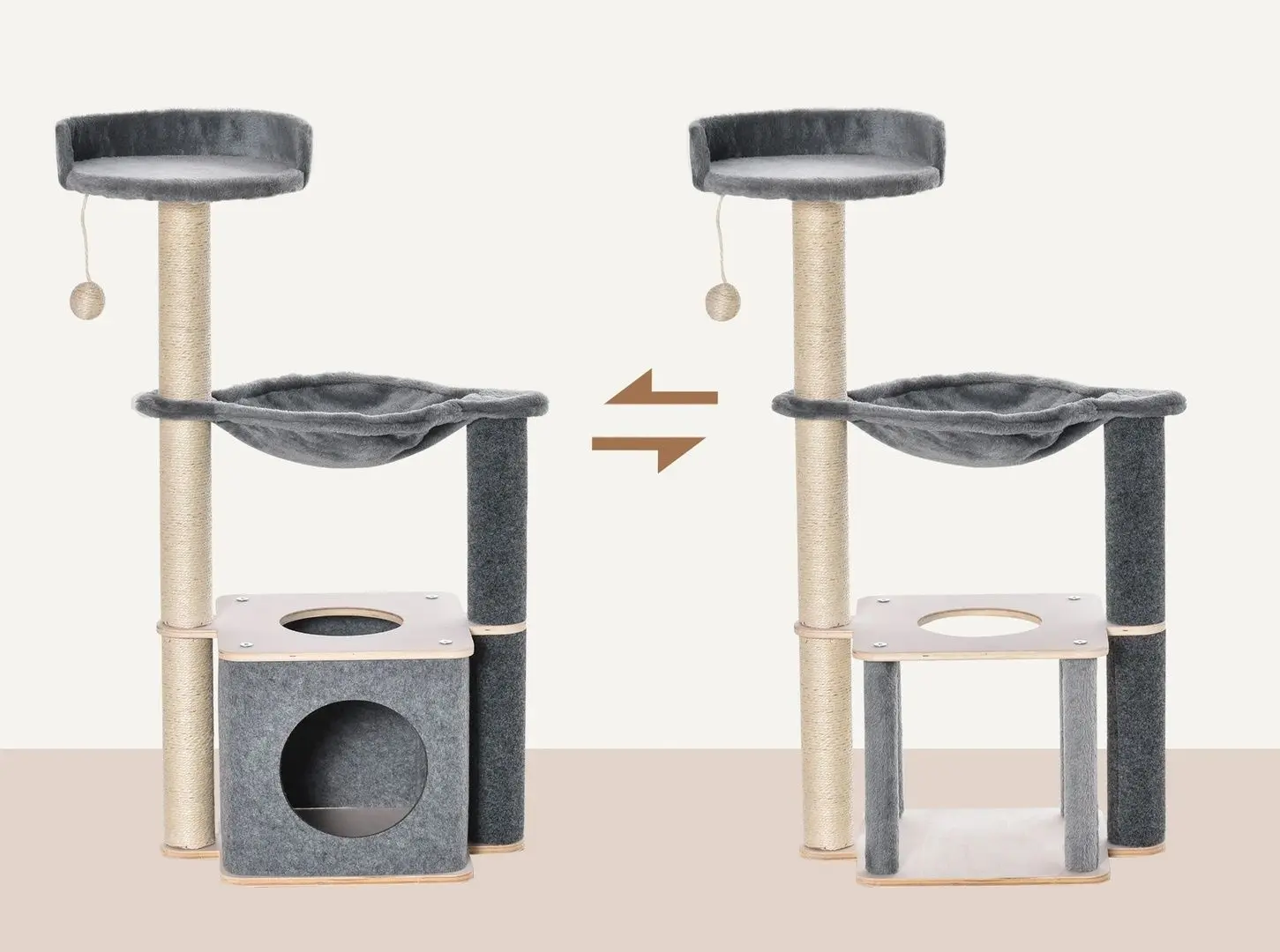 Игровой комплекс для кошек PawHut D30-359 (Grey)