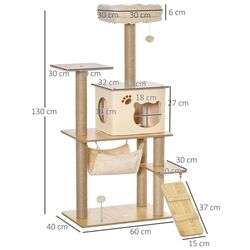 Игровой комплекс для кошек PawHut D30-367 (Yelllow) Thumb