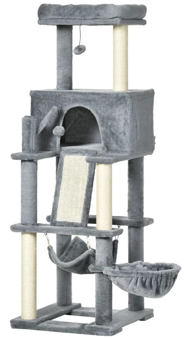 Ansamblu de joaca pentru pisici PawHut D30-566V00GY (Grey)