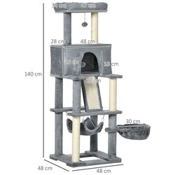 Ansamblu de joaca pentru pisici PawHut D30-566V00GY (Grey) Thumb