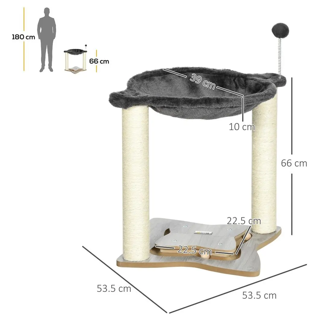 Ansamblu de joaca pentru pisici PawHut D30-575V00CG (Grey/Cream)