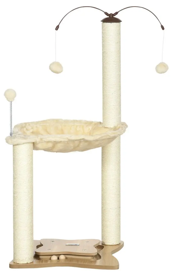 Ansamblu de joaca pentru pisici PawHut D30-586V00BG (Beige)