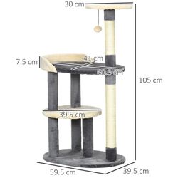 Ansamblu de joaca pentru pisici PawHut D30-653V00GY (Grey) Thumb