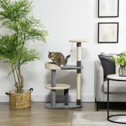 Ansamblu de joaca pentru pisici PawHut D30-653V00GY (Grey) Thumb
