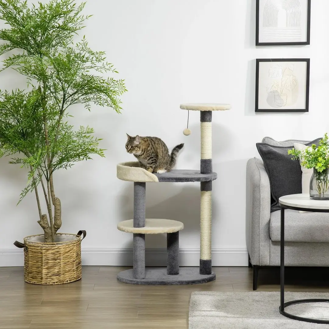 Ansamblu de joaca pentru pisici PawHut D30-653V00GY (Grey) - 4