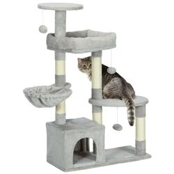 Игровой комплекс для кошек PawHut D30-749V00LG (Light Grey/Beige) Thumb