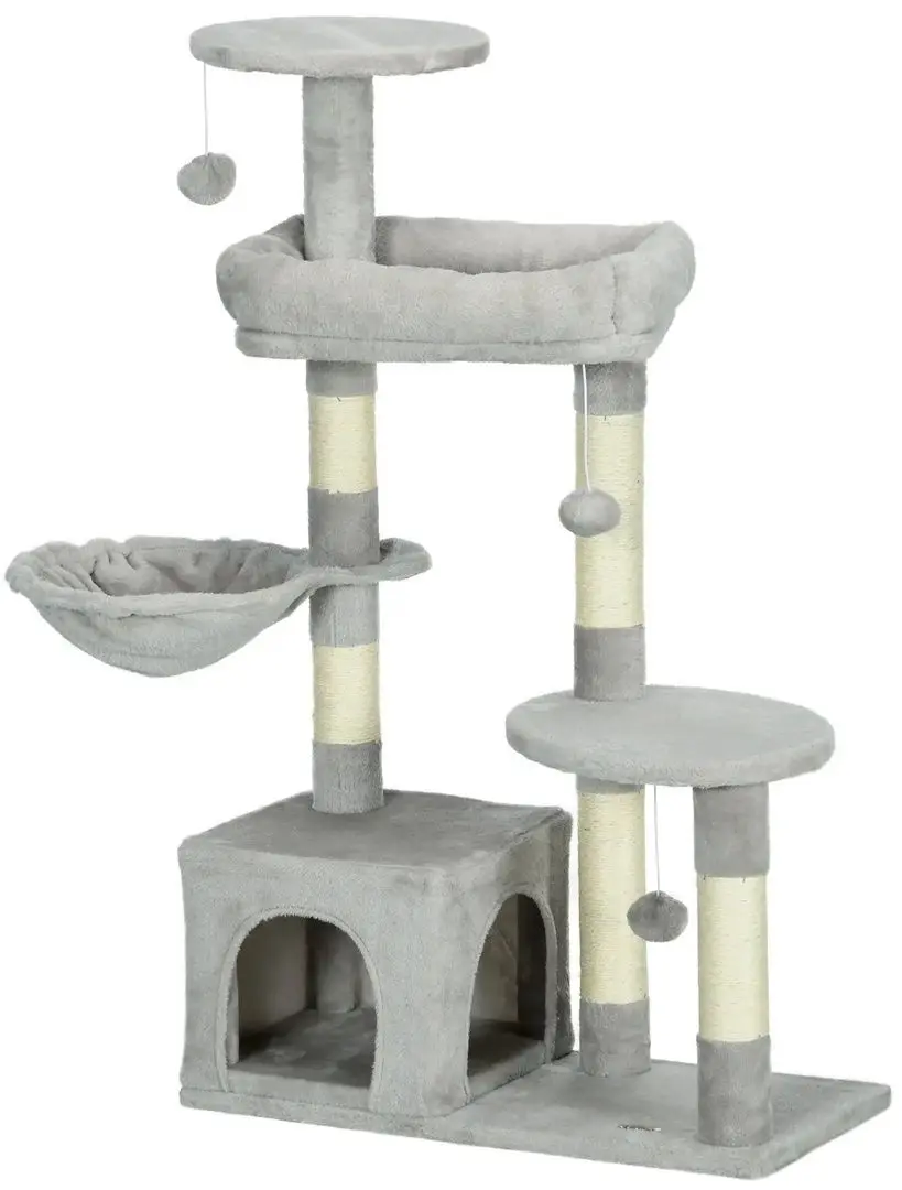 Игровой комплекс для кошек PawHut D30-749V00LG (Light Grey/Beige)