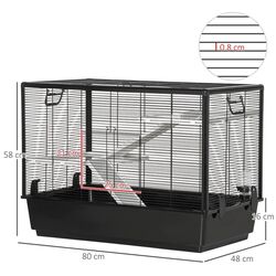 Cusca pentru rozatoare PawHut D51-276BK (Black) Thumb