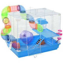 Cusca pentru hamsteri PawHut D51-213 (White/Blue)