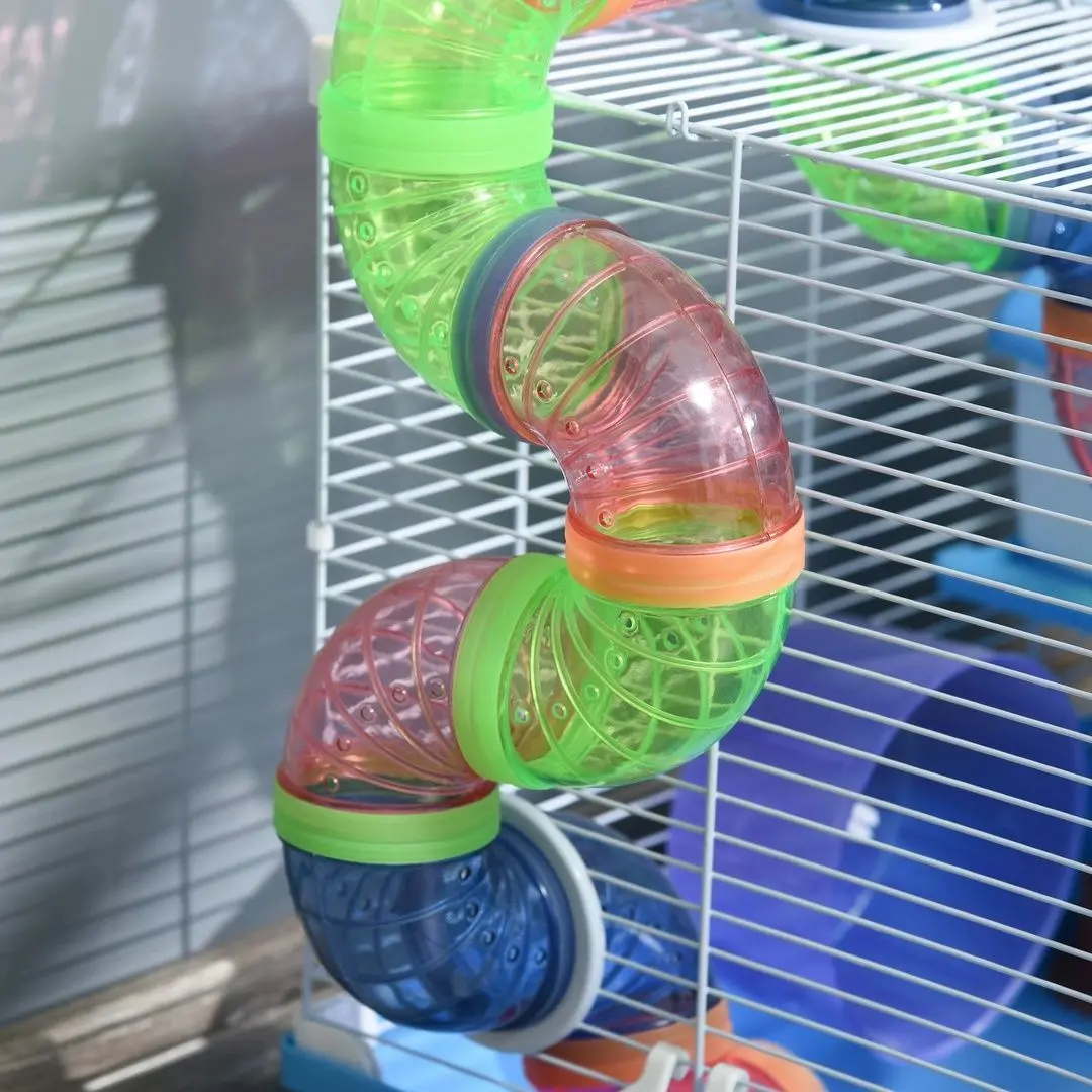 Cusca pentru hamsteri PawHut D51-213 (White/Blue)