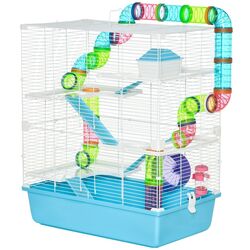 Клетка для хомяков PawHut D51-233LB (White/Blue) Thumb