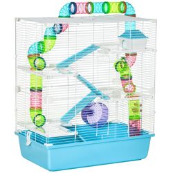 Cusca pentru hamsteri PawHut D51-233LB (White/Blue)