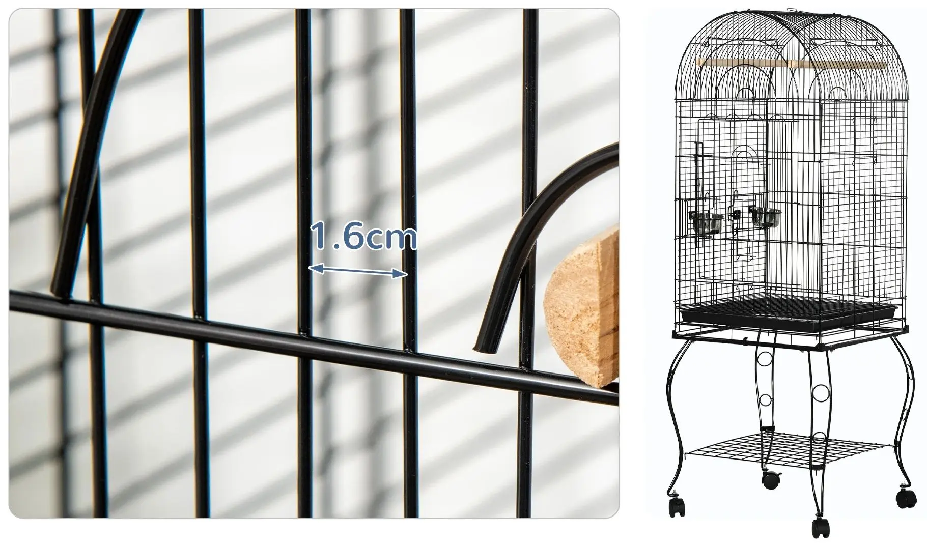 Клетка для птиц PawHut D10-024V01 (Black)