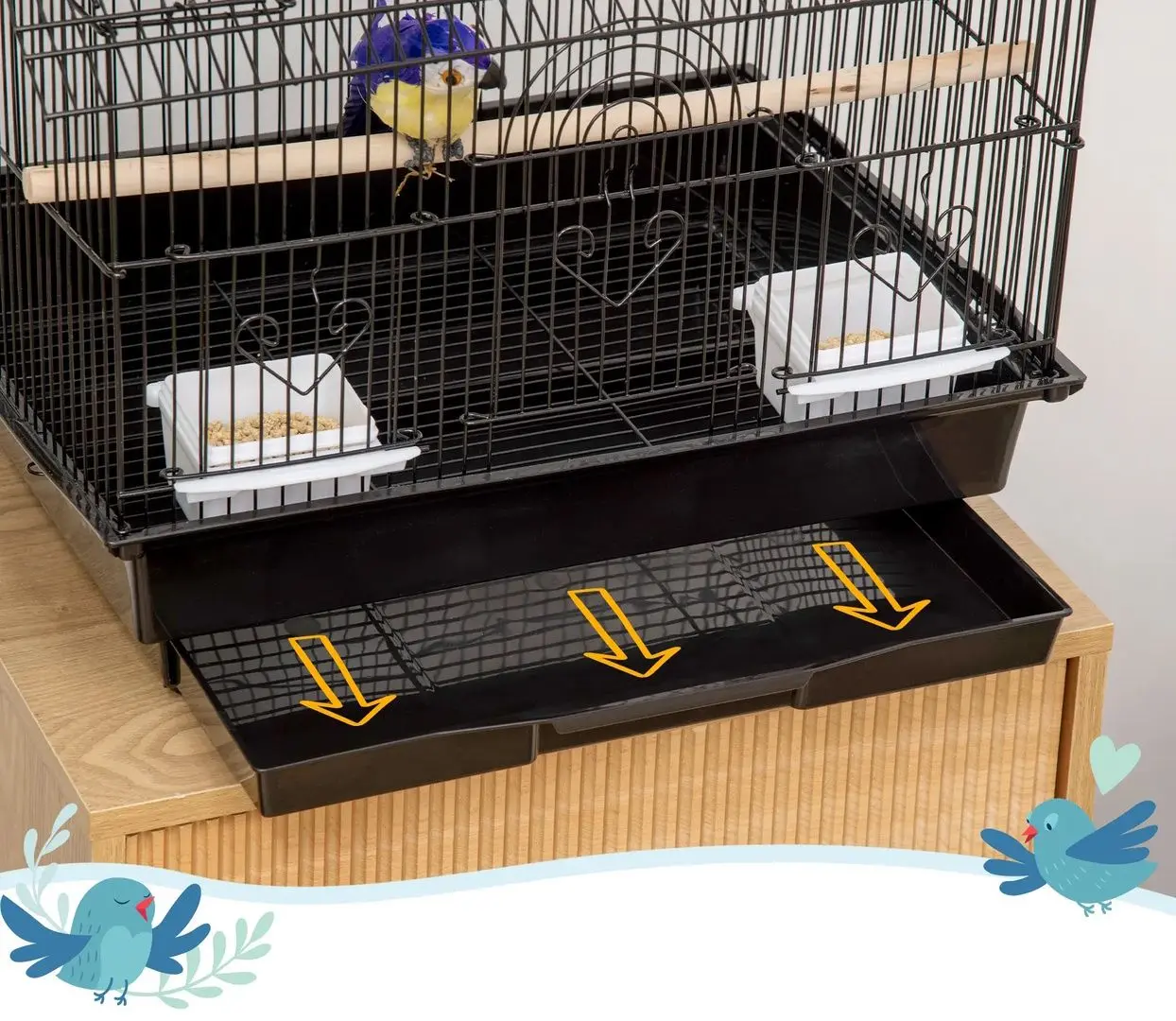 Клетка для птиц PawHut D10-062V01BK (Black) - 5