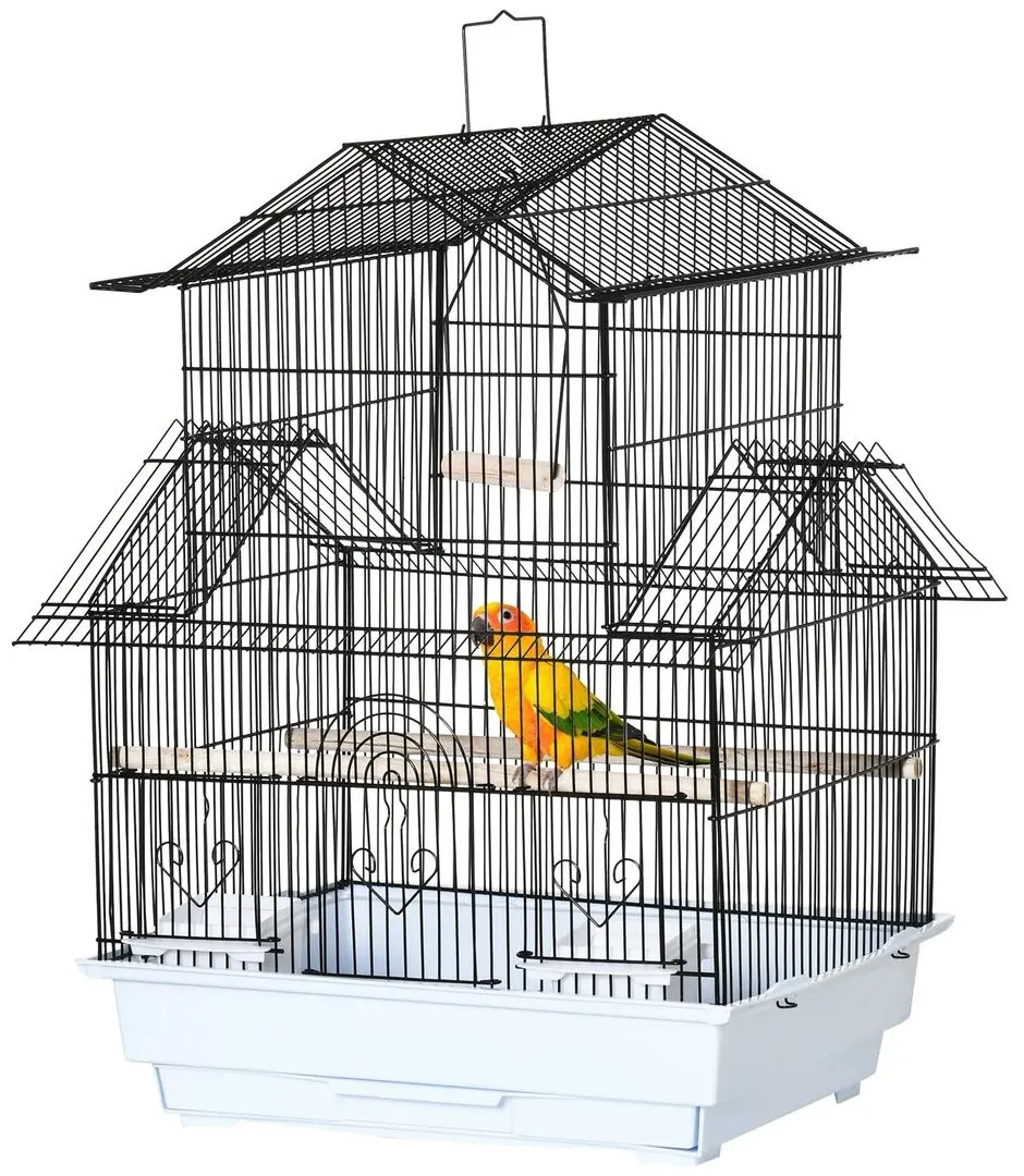 Cusca pentru pasari PawHut D10-062V01WT (Black/White)
