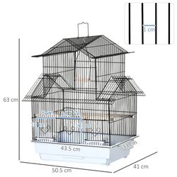 Cusca pentru pasari PawHut D10-062V01WT (Black/White) Thumb