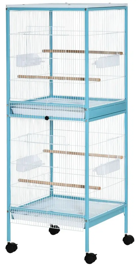 Cusca pentru pasari PawHut D10-074LB (Light Blue)