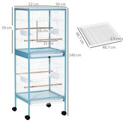 Cusca pentru pasari PawHut D10-074LB (Light Blue) Thumb