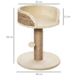 Pat cu zgarietor PawHut D30-329 (Beige) Thumb