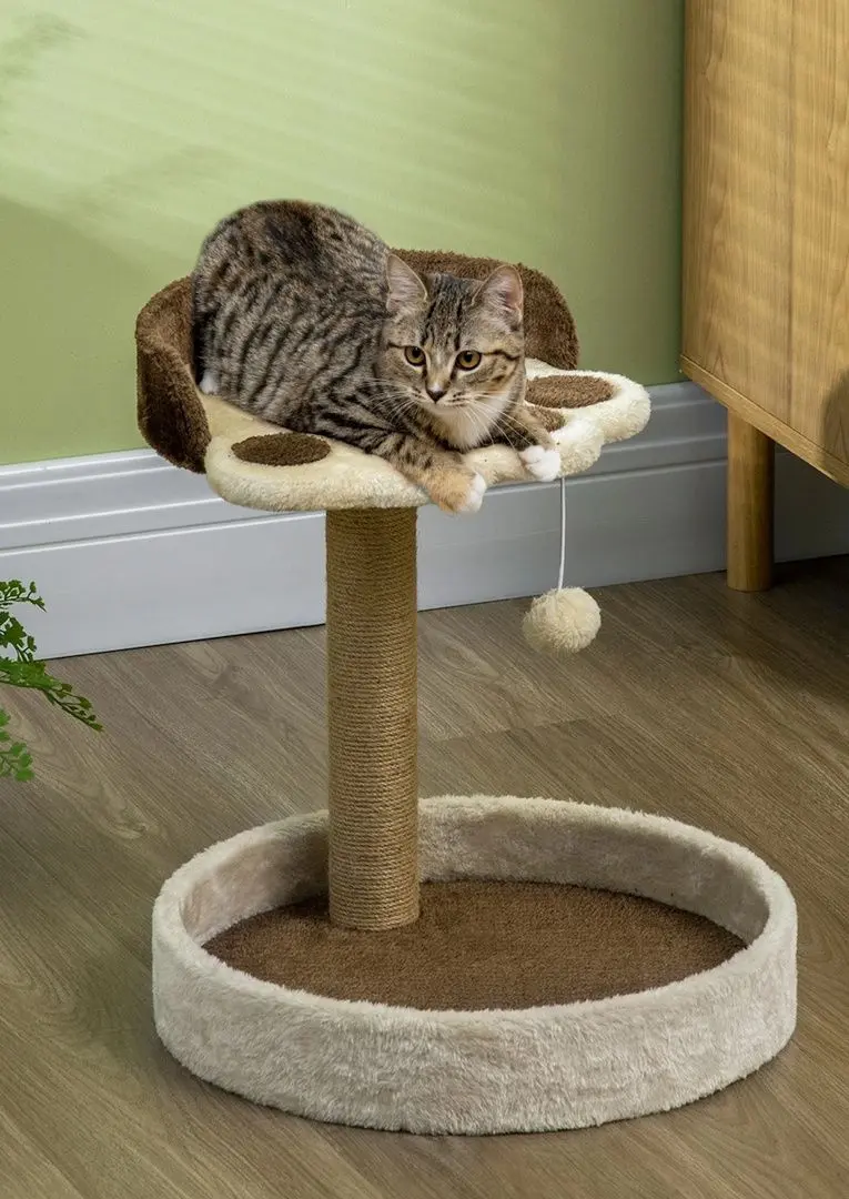 Pat zgarietor PawHut D30-603V00BN (Brown/Beige)