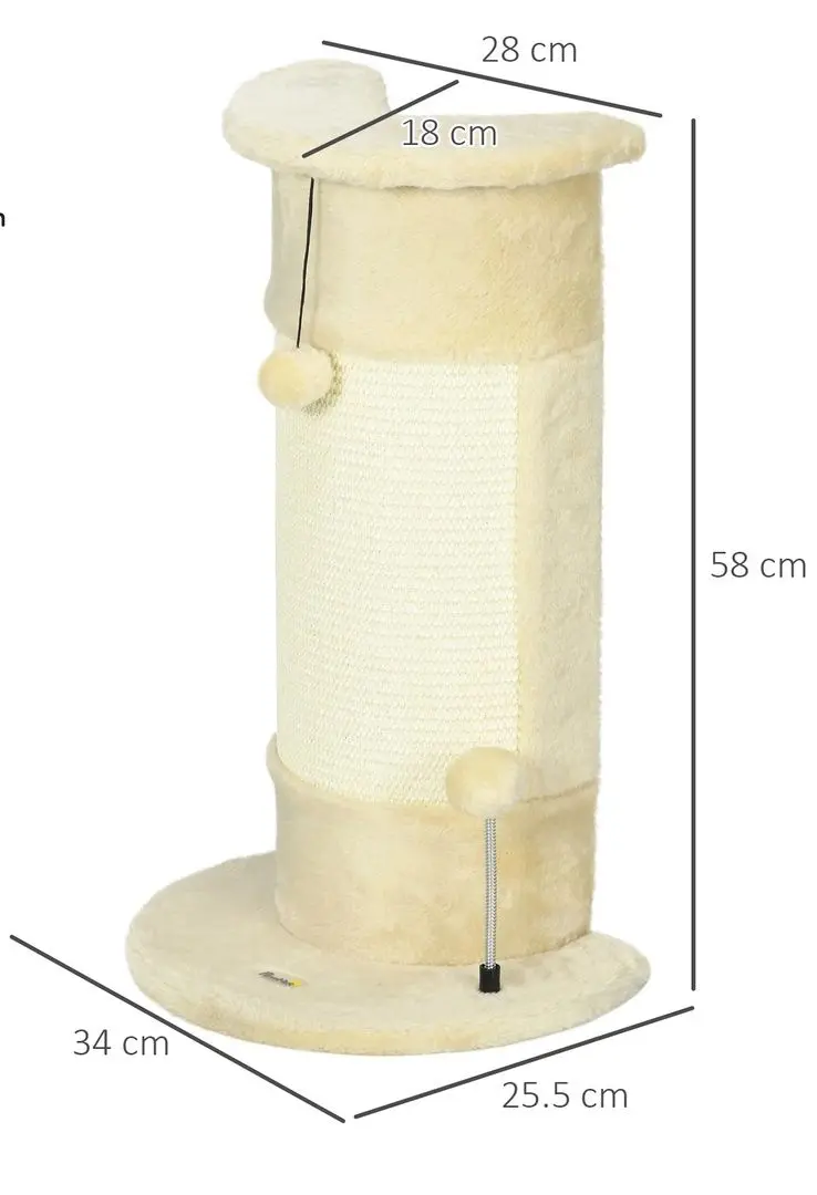 Zgarietor PawHut D30-700V00BG (Beige/White-Cream)