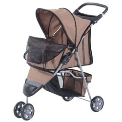Carucior pentru caini PawHut D00-041CF (Brown/Black) Thumb