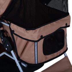 Carucior pentru caini PawHut D00-058CF (Brown/Black) Thumb