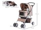 Carucior pentru caini PawHut D00-058CF (Brown/Black)